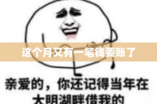 这个月又有一笔钱要账了